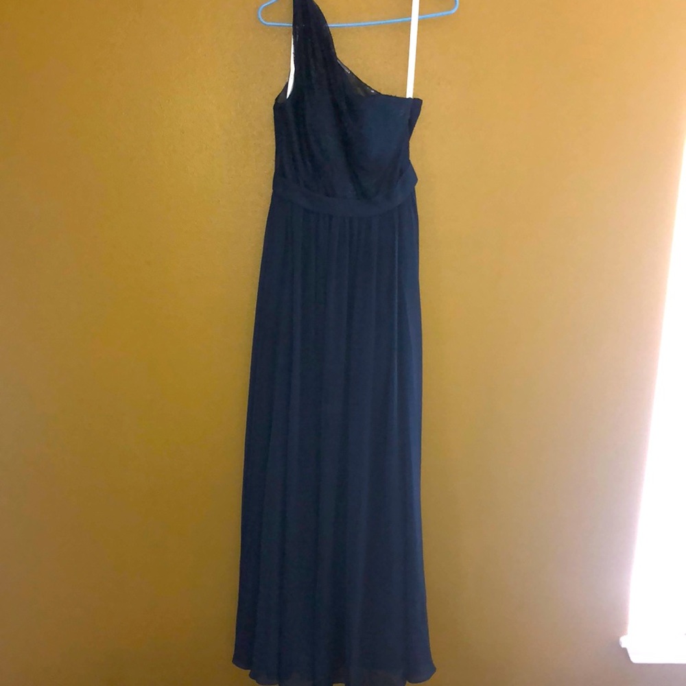 Azazie size 10 navy blue dress.